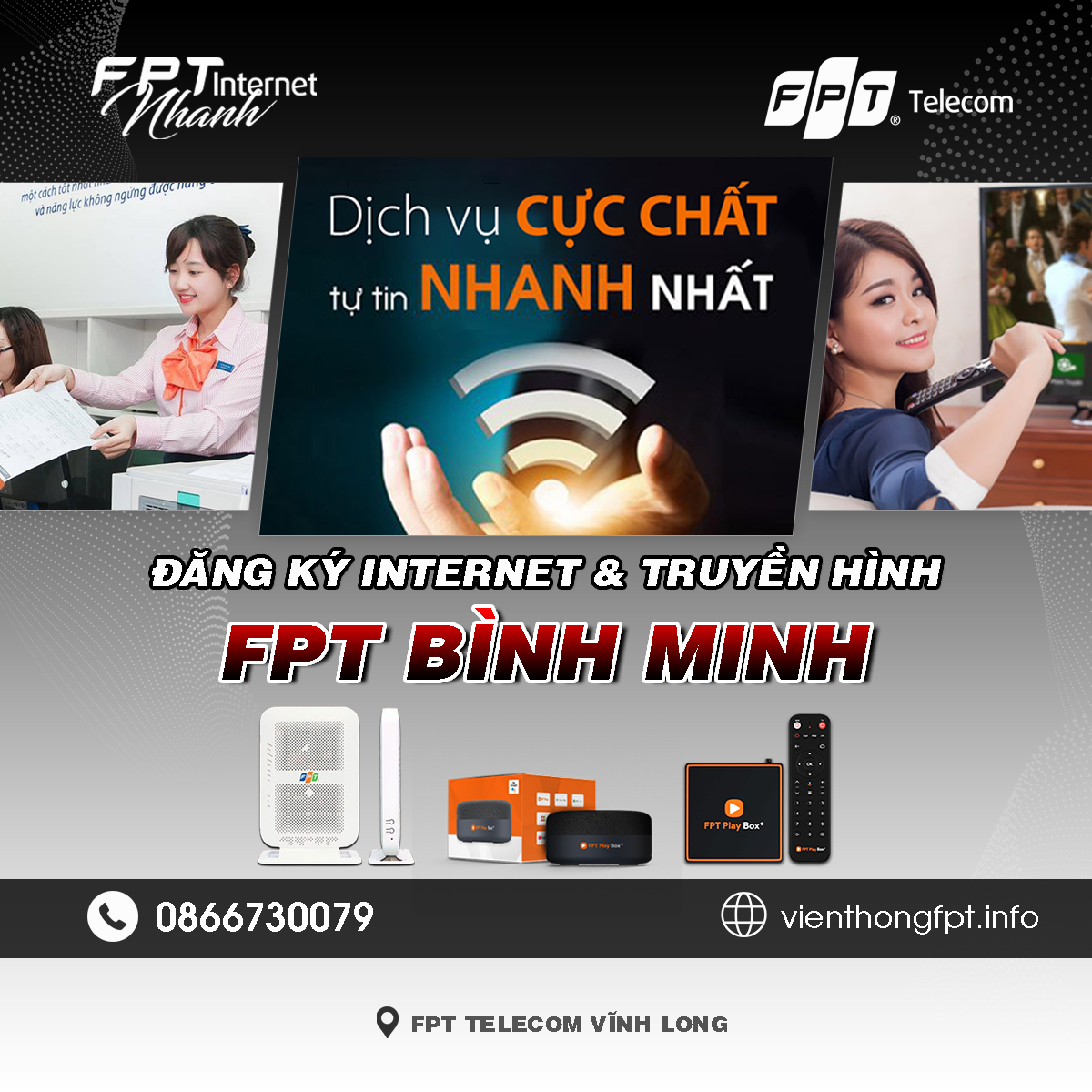 Tổng đài FPT Bình Minh - Đơn vị lắp mạng Internet và Truyền hình FPT