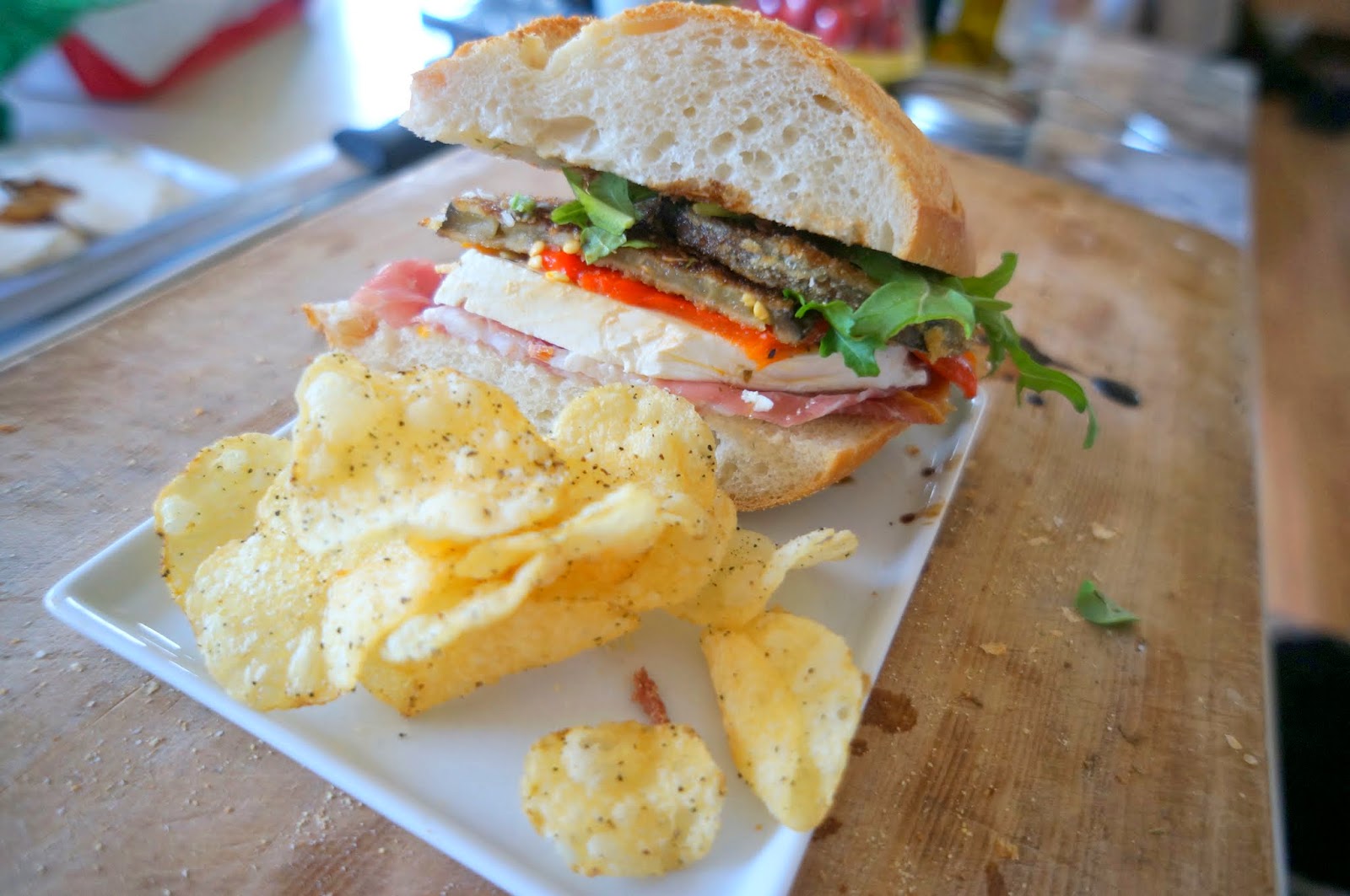 Eggplant & Prosciutto Sandwich