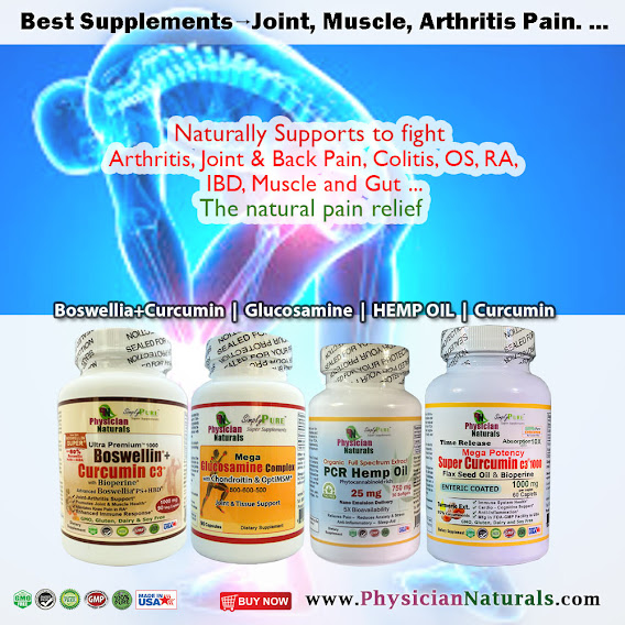 Top 4 Product Help Relieve RA Pain, Naturally Supports to fight Arthritis, Joint & Back Pain, Colitis, OS, RA, IBD, Muscle and Gut ...