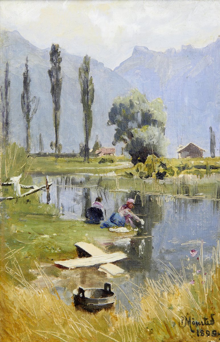 Peder Mork Mønsted (1859-1941) - A Danish Plein Air Genre Painter 