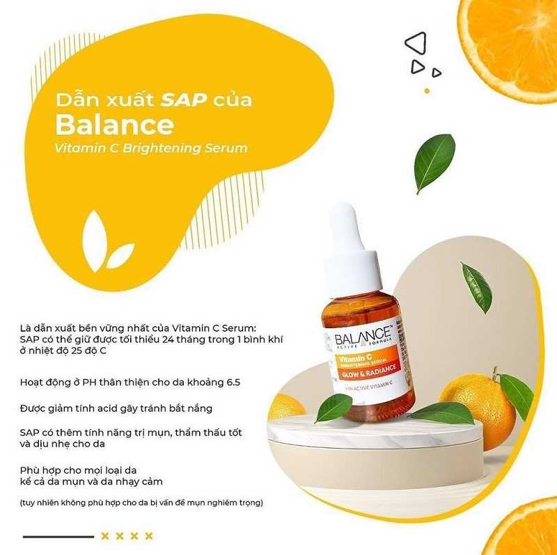 Serum trắng da, mờ thâm Balance Active Formula Vitamin C Brightening 30ml