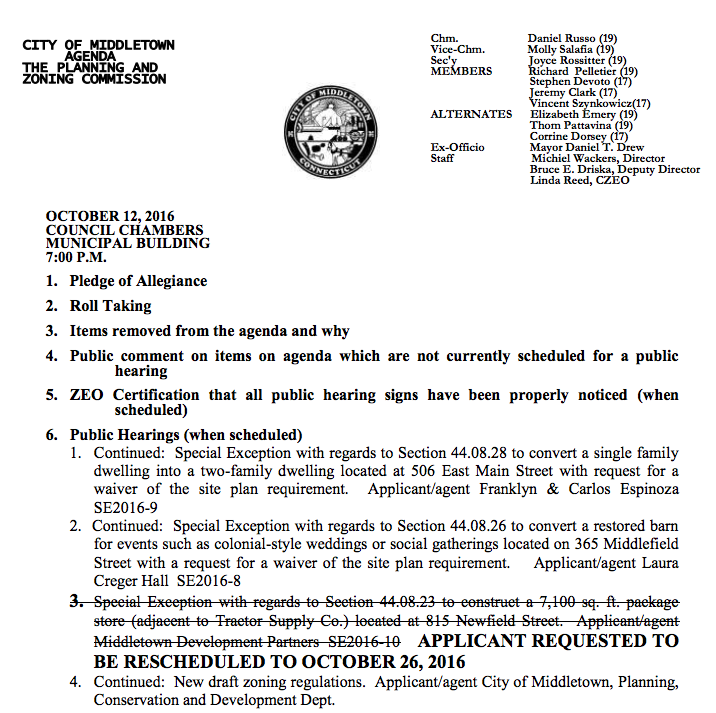 middletowneye New Zoning Code and Map Under Consideration