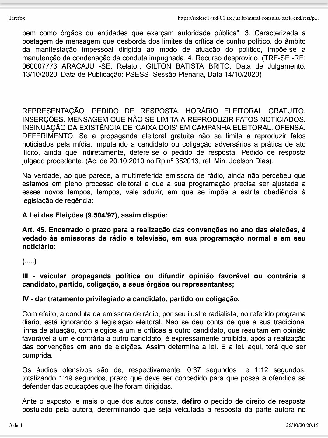 Justiça concede direito de resposta a Cordélia (DEM) no programa J. Bastos Repórter 8