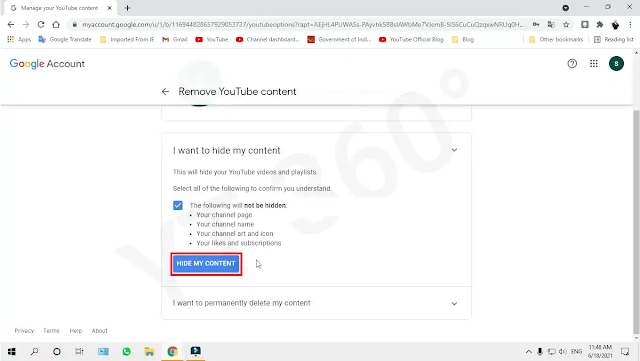 delete youtube channel in tamil