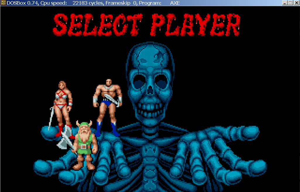 The Best Games Ever Golden Axe Select Player Screenshot