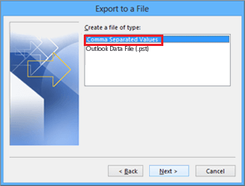 export contacts to csv