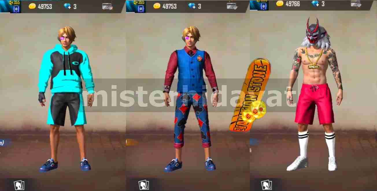 Skin Bundle Free Fire Casino Old, Outfit Keren, Skin Eksklusif Gratis
