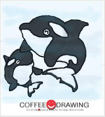 สอนเด็กวาดตัวการ์ตูนปลาวาฬ