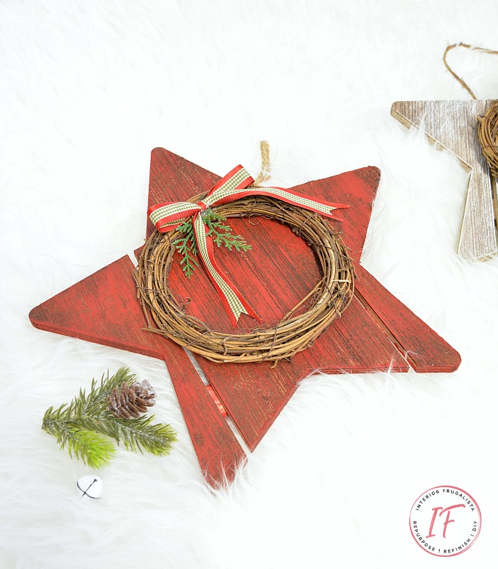 Dollar Store Christmas Wood Stars - Interior Frugalista