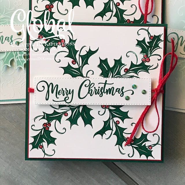 By Angie McKenzie for Global Creative Inkspirations; Click READ or VISIT to go to my blog for details! Featuring the Joyful Holly, Tag Buffet and Toile Christmas Stamp Sets and the Ornate Layers Dies; #stampinup #handmadecards #naturesinkspirations #holly #christmascards #joyfulhollystampset #tagbuffetstampset #toilechristmasstampset #ornatelayersdies #cardtechniques #embossresist #fussycutting #inkblending #globalcreativeinkspirations #gcibloghop #makingotherssmileonecreationatatime