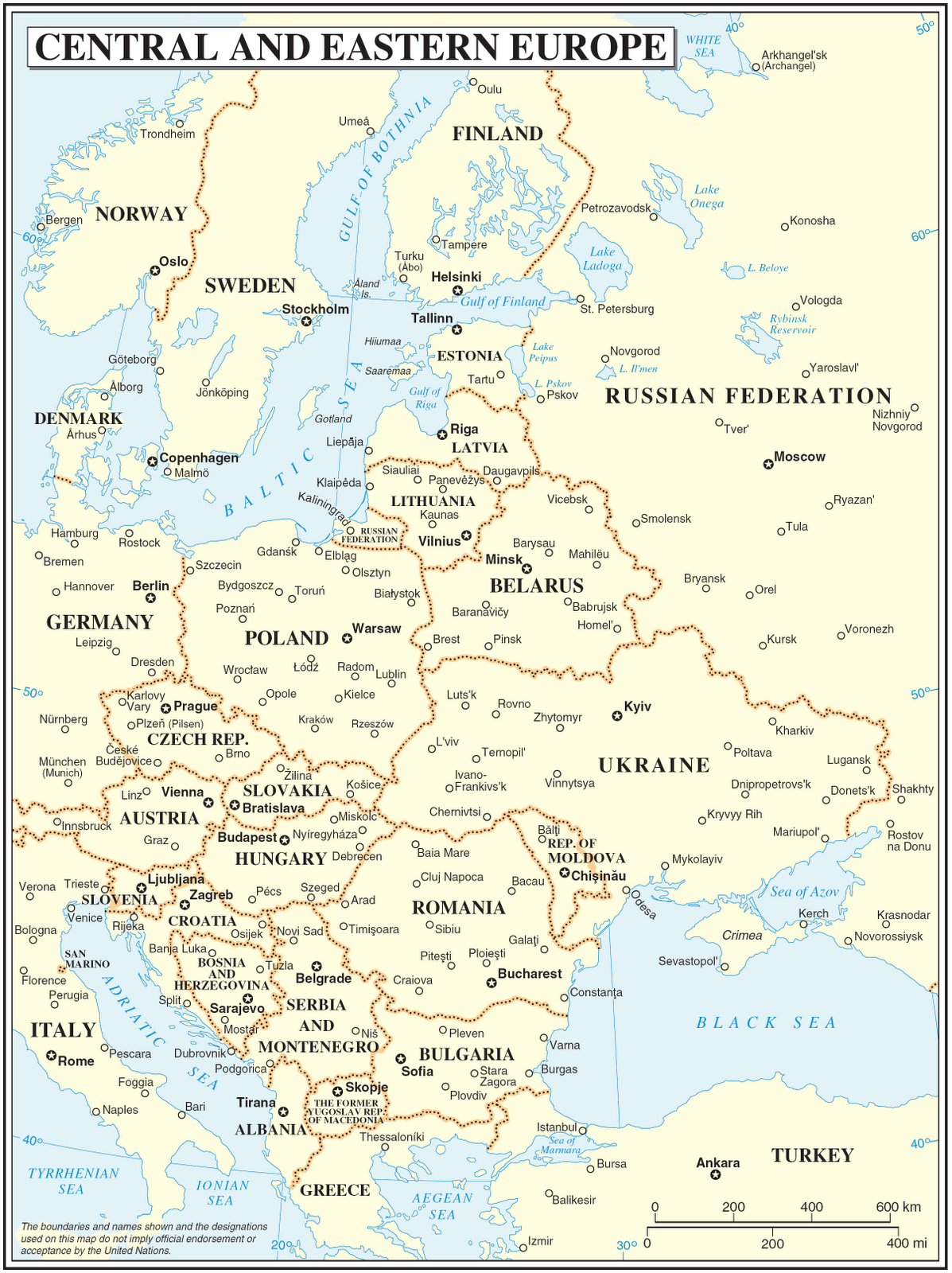 Oost Europa Kaart Belgie - Vogels
