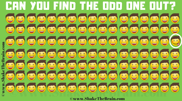 Answer of Find The Odd Emoji One Out