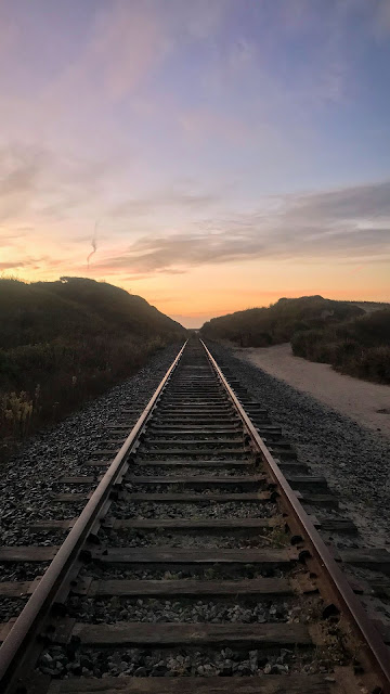 Wallpaper Railway, Twilight, Landscape Wallpaper Railway, Twilight, Landscape