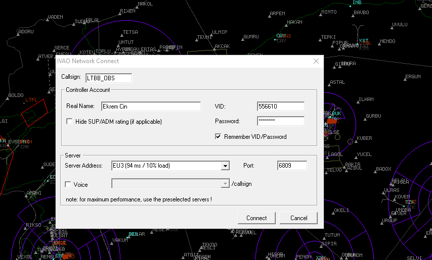 Онлайн ивао карта