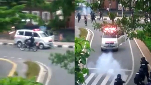 Polisi: Ambulans yang Coba Tabrak Petugas Diduga Pasok Batu ke Pendemo