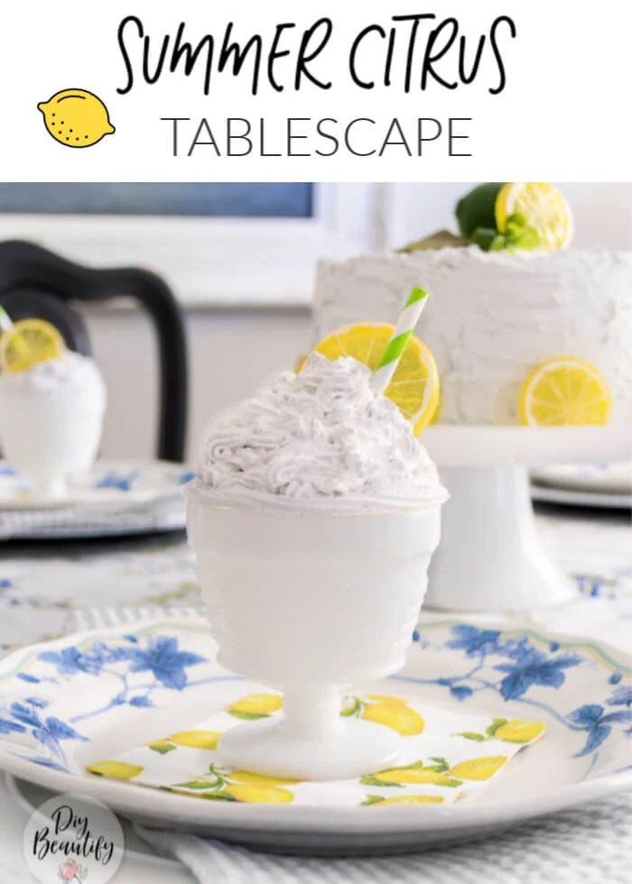 summer citrus tablescape