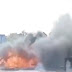 На трасі Київ - Бориспіль палає автівка