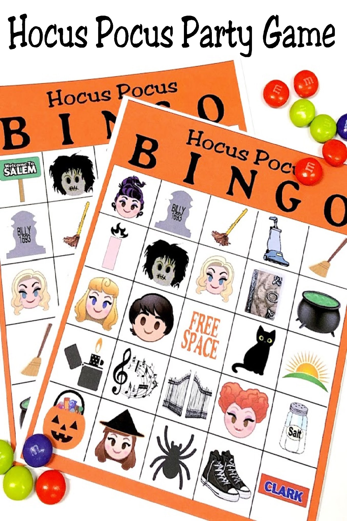 Free Printable Hocus Pocus Bingo