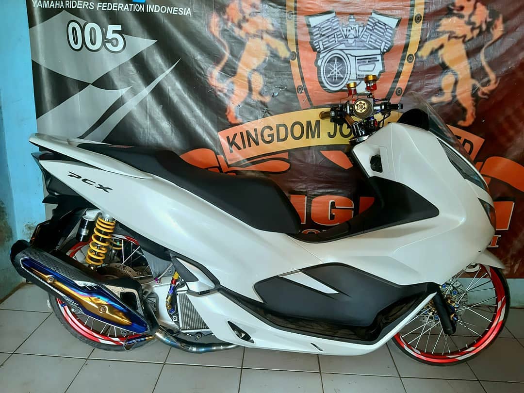 Modifikasi Pcx Warna Putih Original, Polos, Metalik, Mutiara Doff Dll