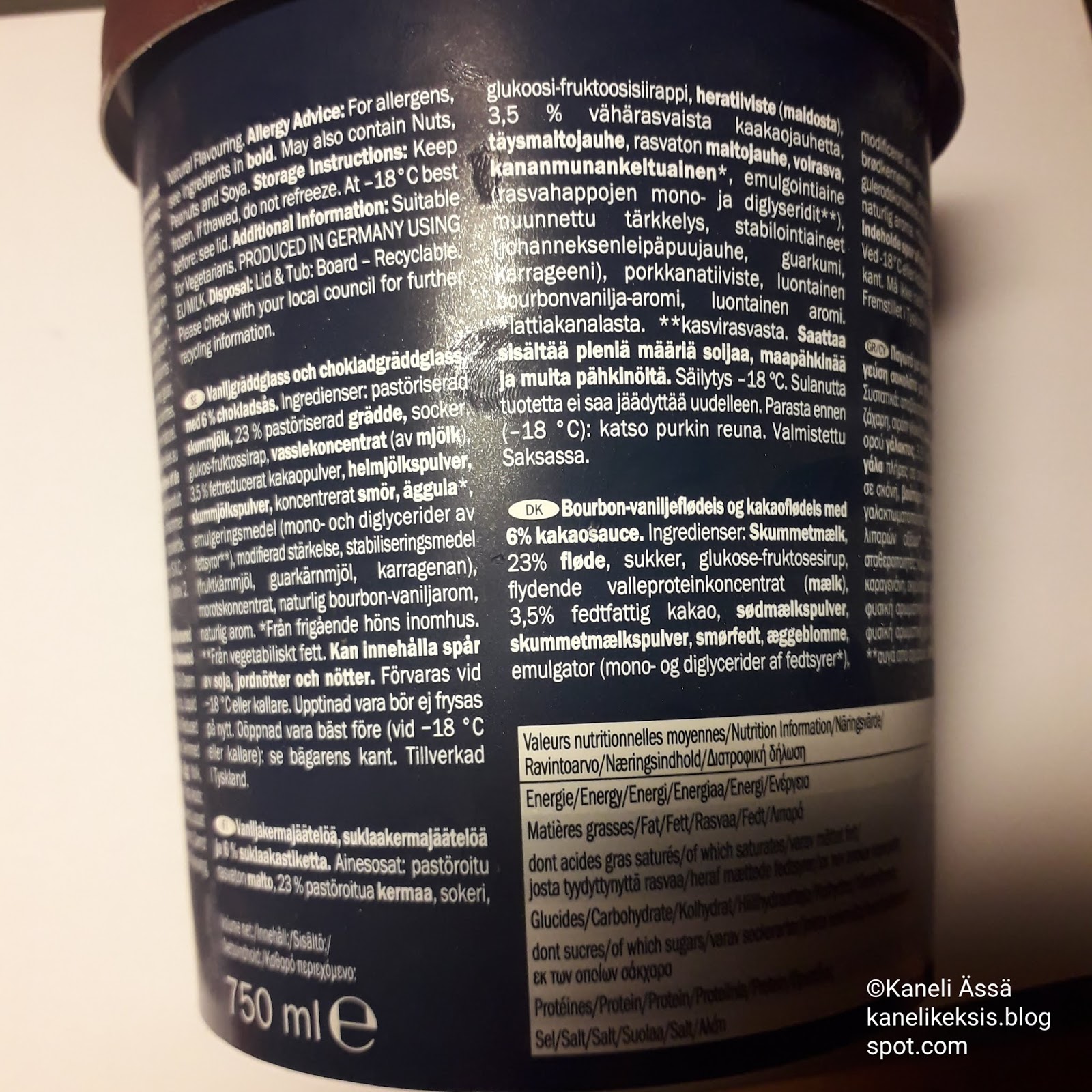 Lidl Italiamo Gelato al cacao e vaniglia