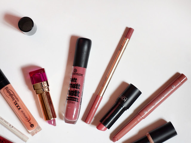 lipstick, liquid lipstick, lip liner and balms collection 2017, pink lipsticks