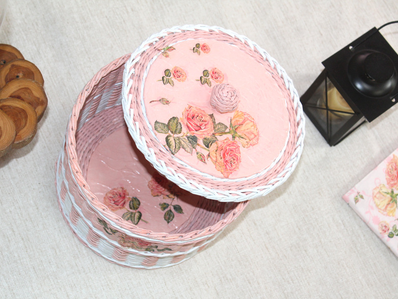 Newspaper Weaving with decoupage First work of 2021! Paper N Pearlz