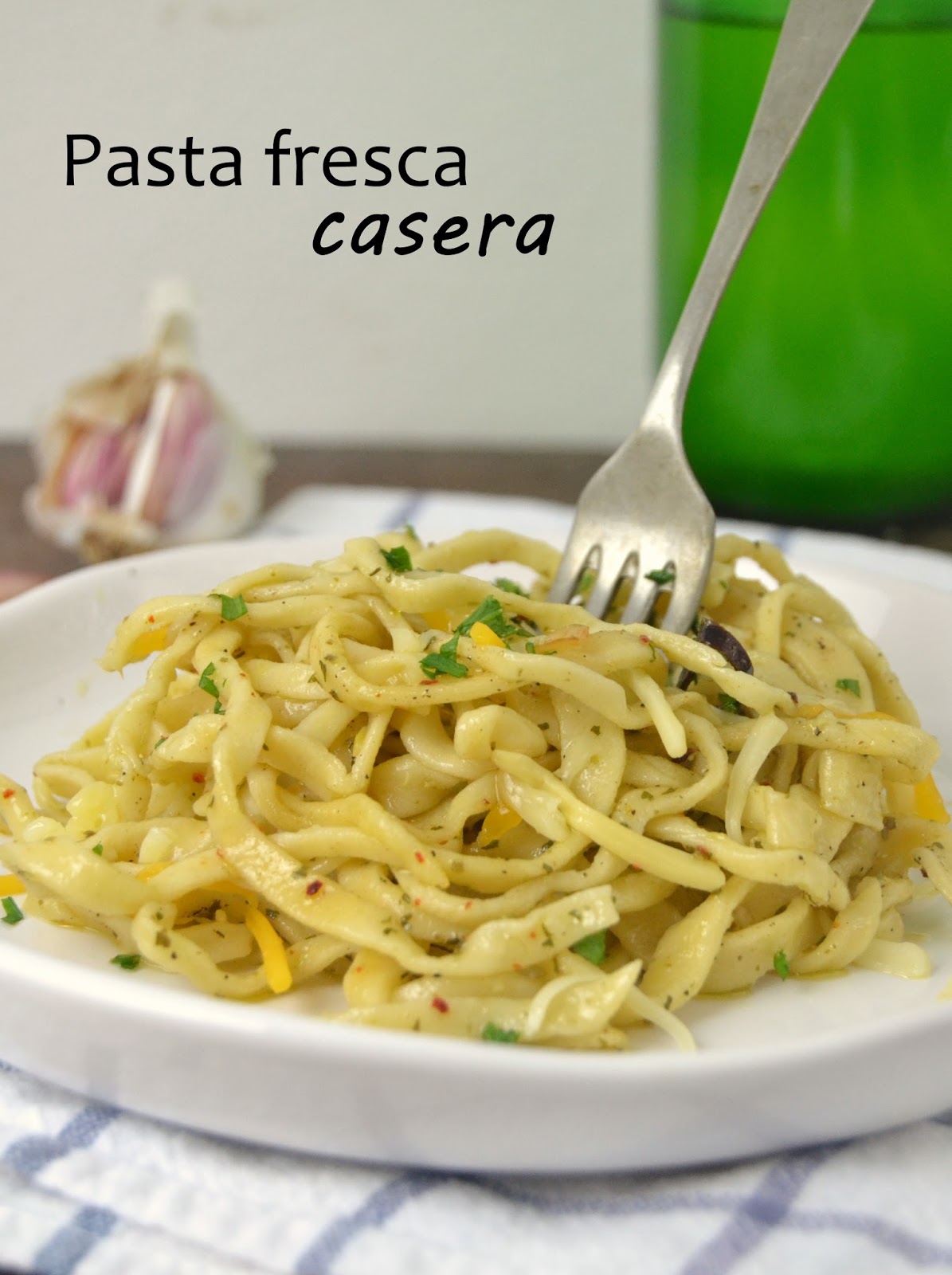 Pasta fresca casera al aglio e olio Cuuking! Recetas de cocina