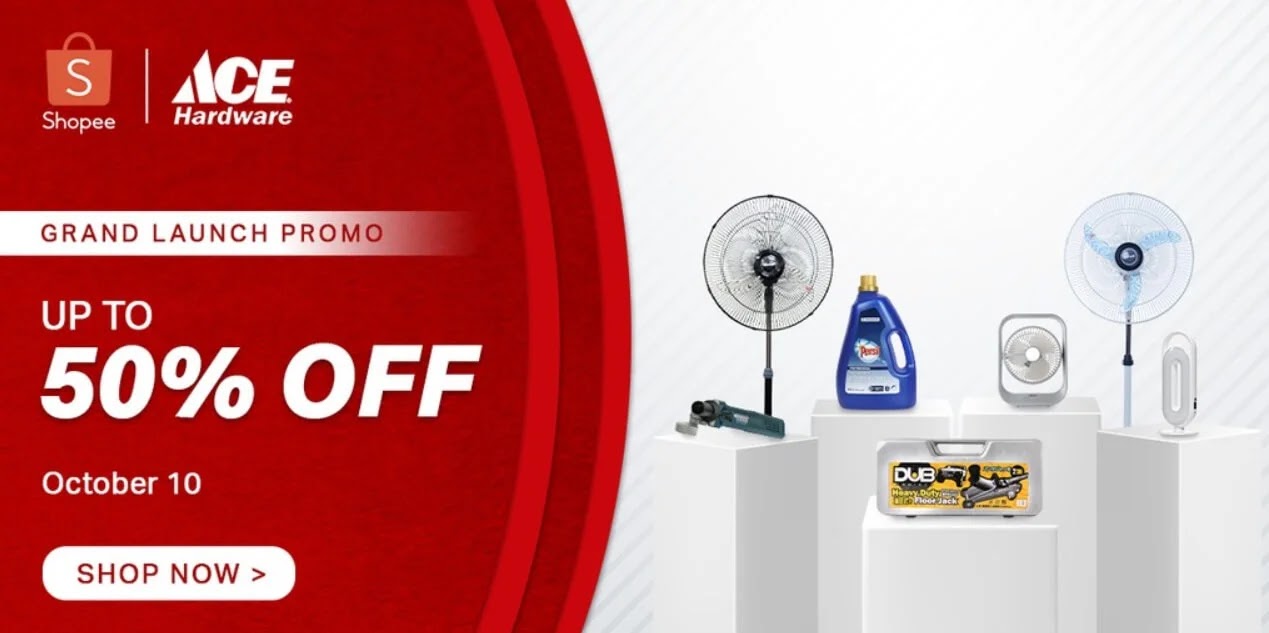 Ace Hardware Now on Shopee; Get up to 50% OFF during 10.10 Brands Festival Sale