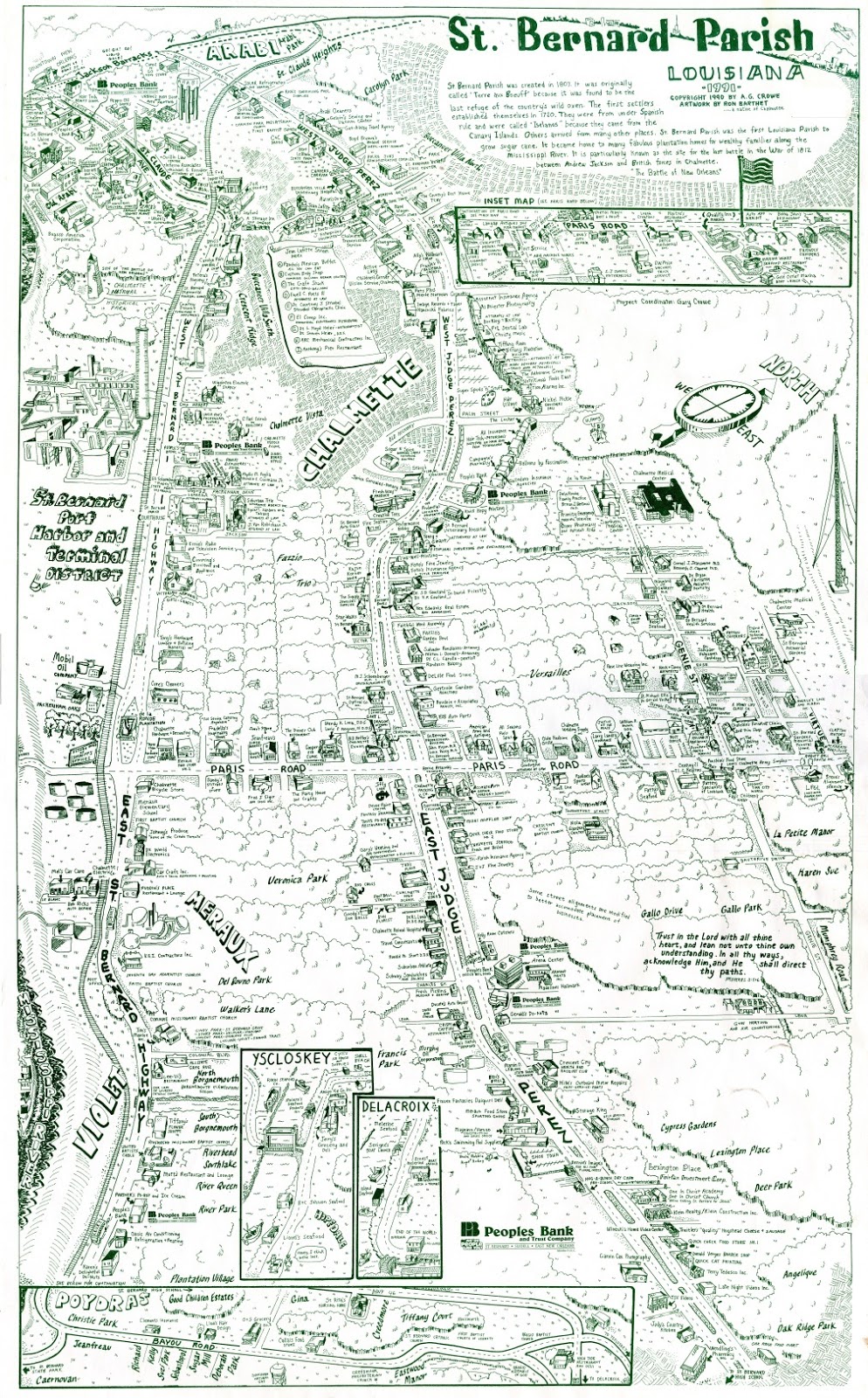 The Barthet Gallery St. Bernard Parish Map
