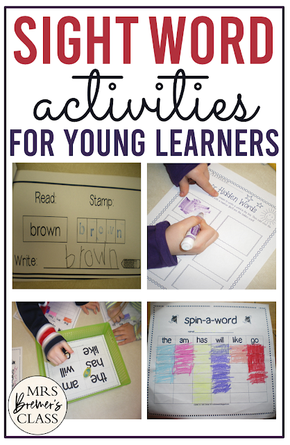 Sight Word Activities for Kindergarten and First Grade