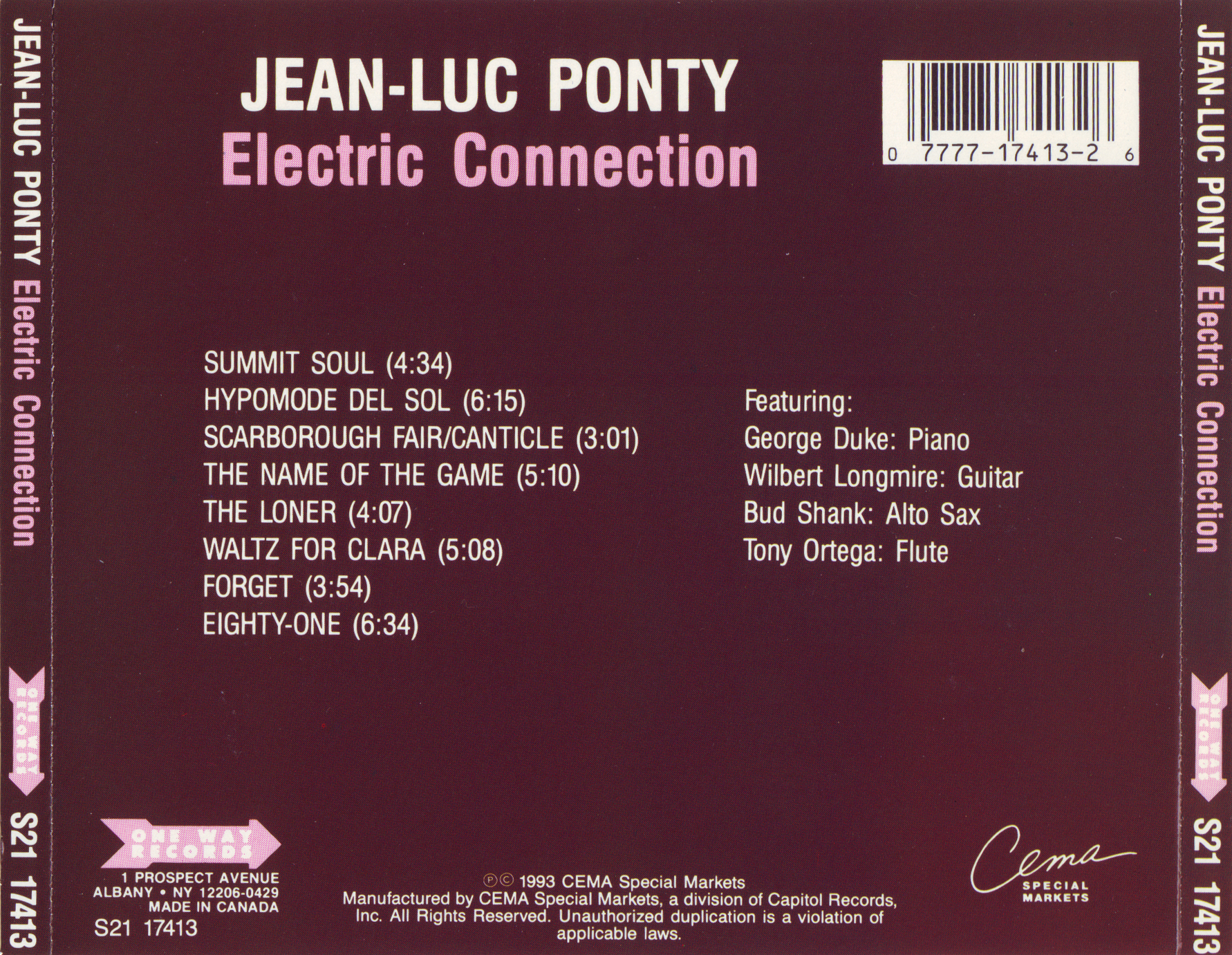 Lo Tuyo No Es Una Desgracia Recargado JeanLuc Ponty Electric Connection