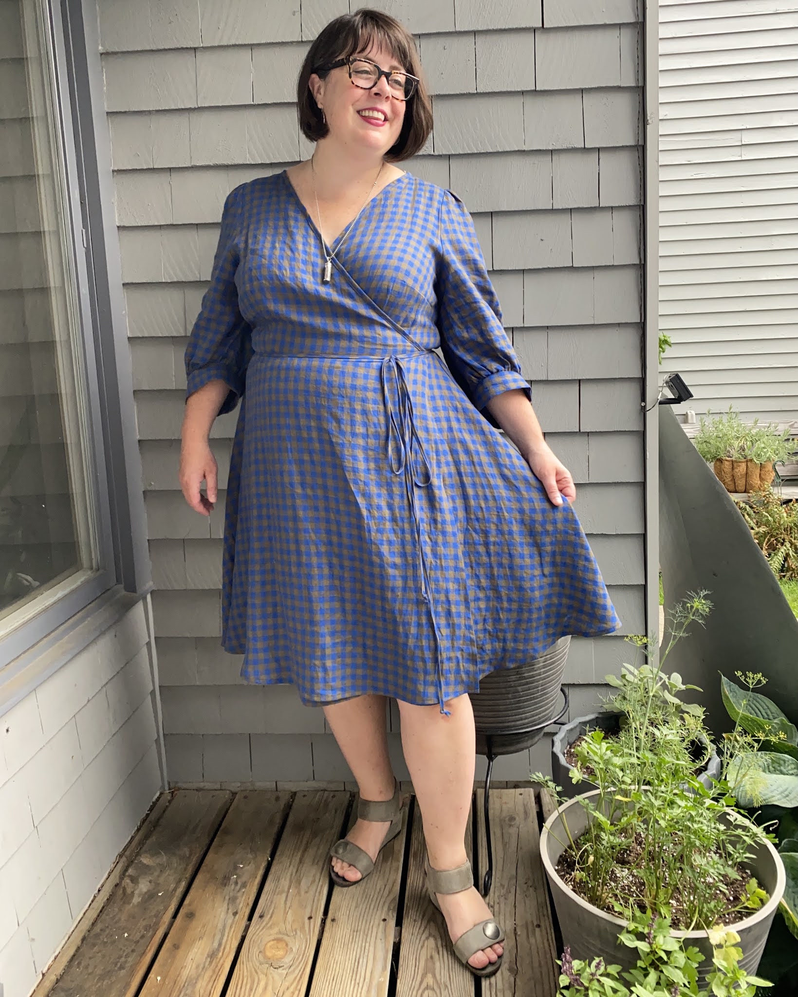 Craftin': Plaid Linen Roseclair Dress