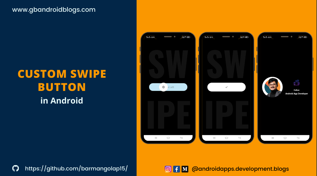 How to create Custom Swipe Button in Android Android Studio Java