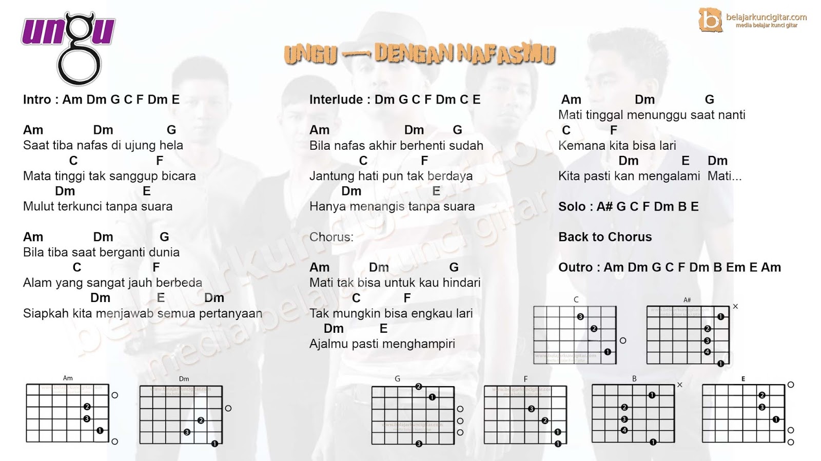 Kunci Gitar Lagu Ungu Sejauh Mungkin