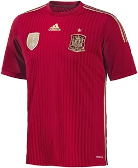 camiseta selección española de fútbol roja Mundial 2014
