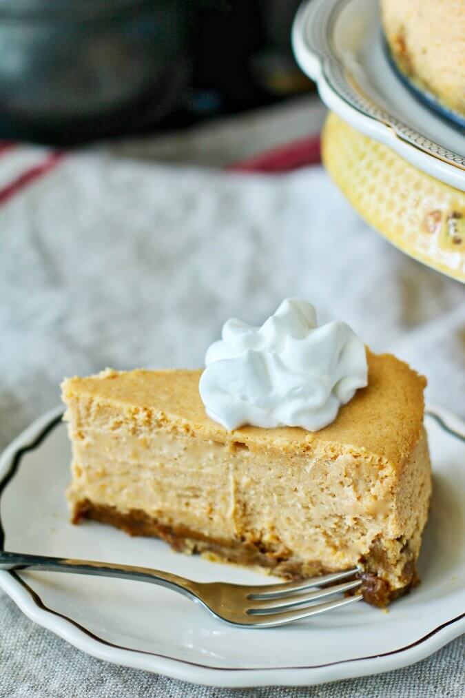 Butternut Squash Cheesecake with Whipped cream