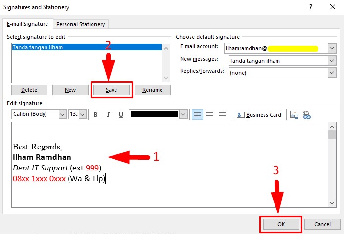 Membuat Signature Di Outlook Tanda Tangan Best Regards