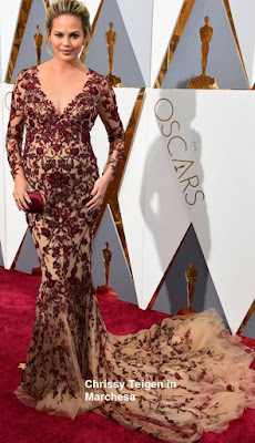 Chrissy%2BTeigen%2Bin%2BMarchesa - Look Óscares 2016