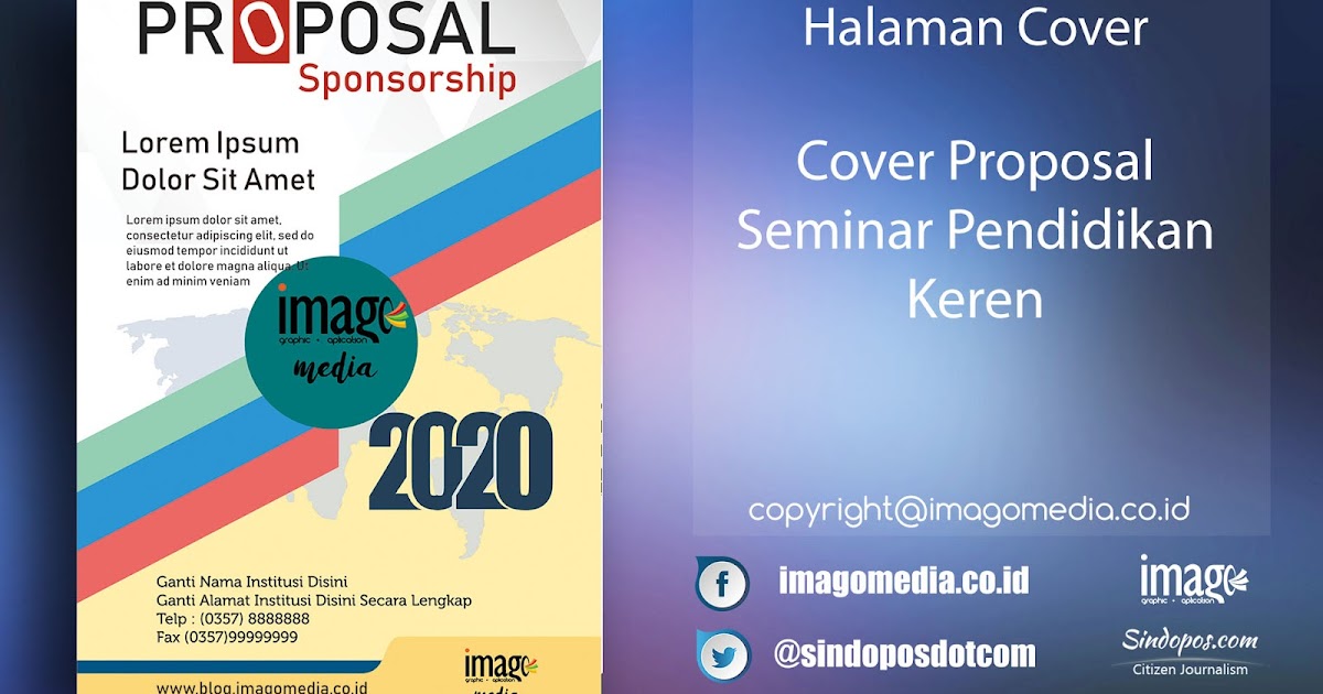 Cover Proposal Seminar Pendidikan Keren Imago Media Home Of Creativity