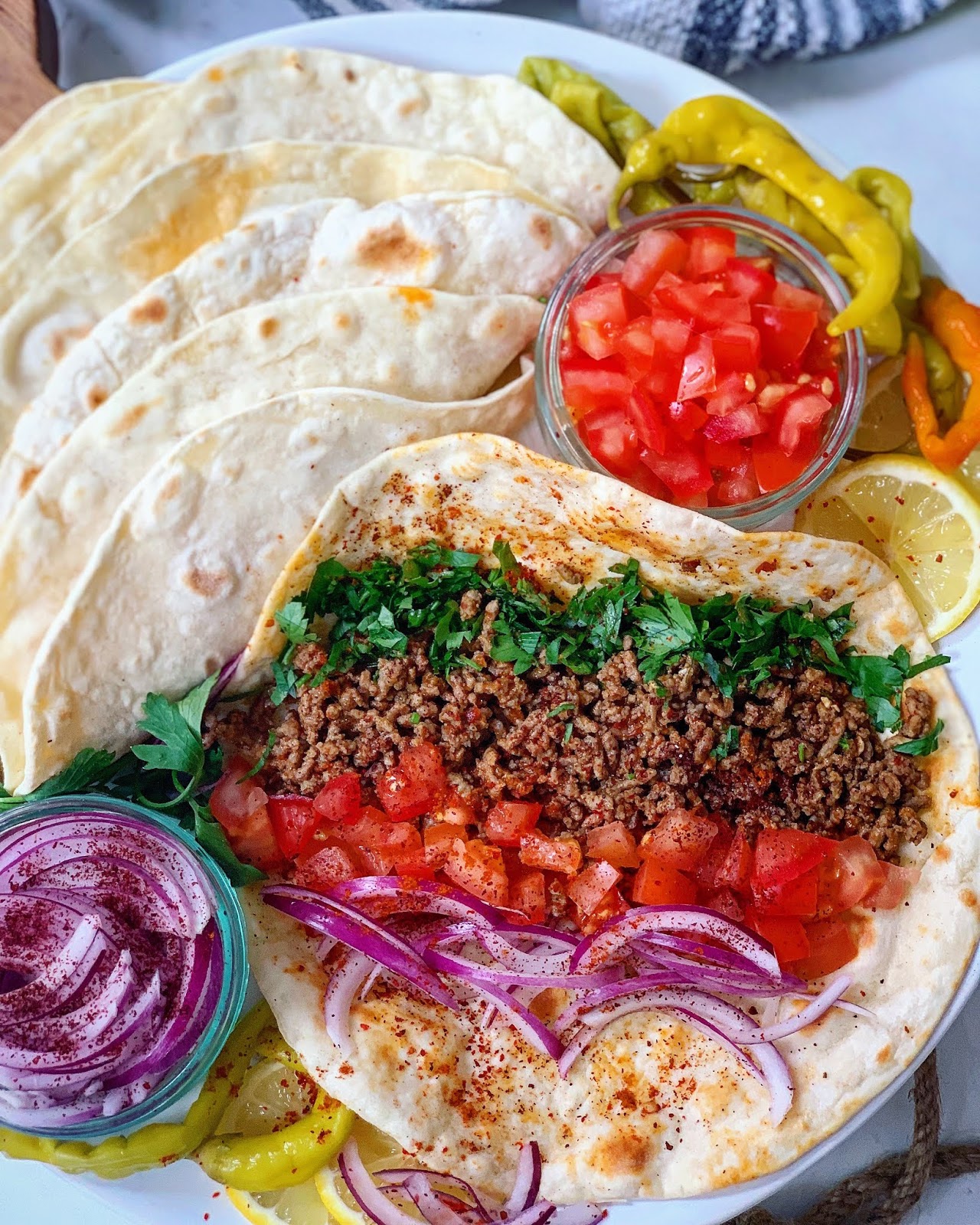 Kıymalı Tantuni (Beef Mince Wraps)