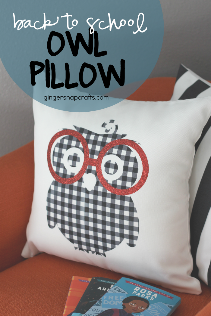 Back to School Owl Pillow with Cricut Infusible Ink {tutorial}