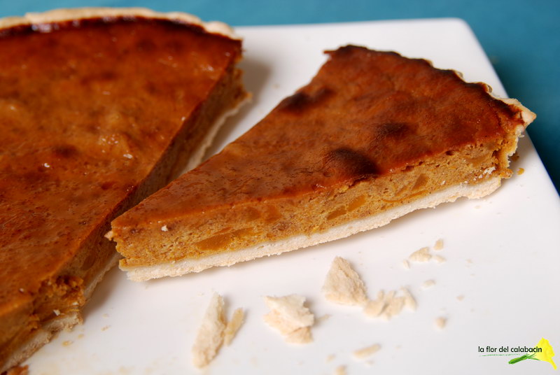 La flor del calabacín Thanksgiving Pumpkin Pie, tarta de calabaza de