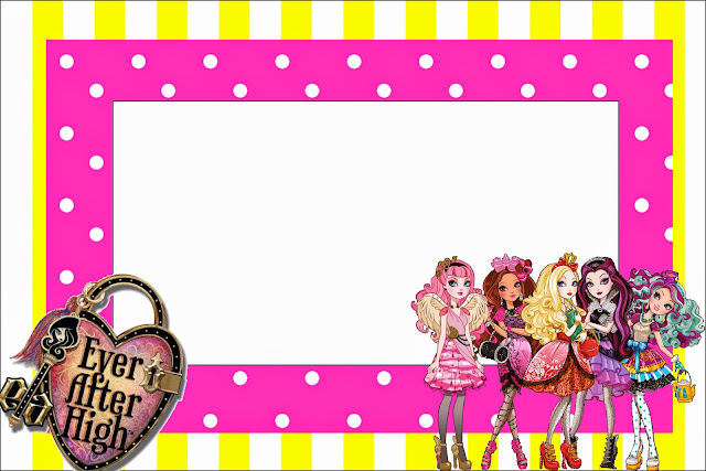 Pink And Yellow Ever After High Free Printable Invitations Oh My 