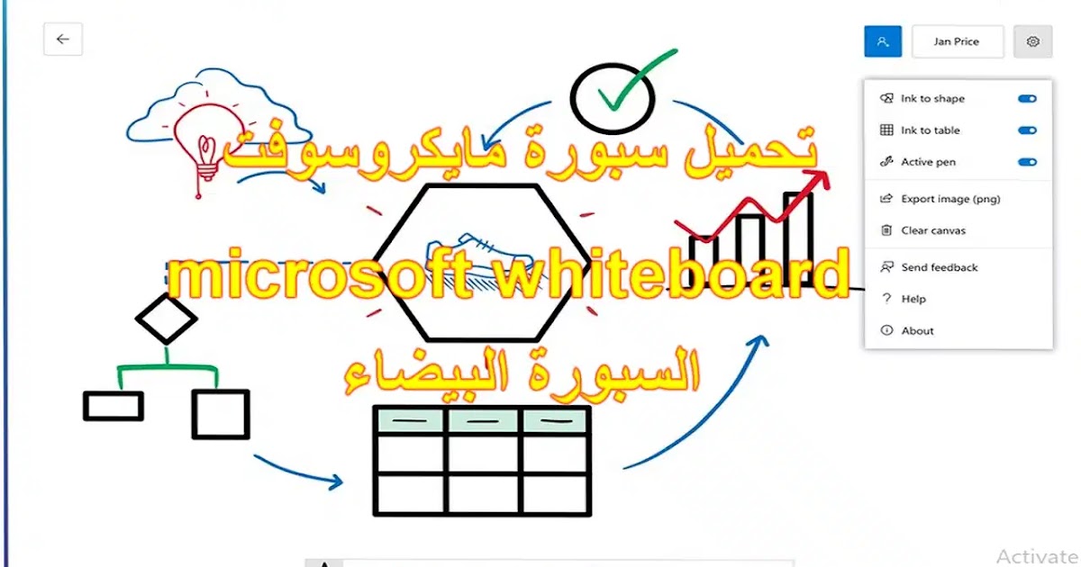 رابط تحميل سبورة مايكروسوفت microsoft whiteboard السبورة البيضاء