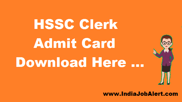 HSSC Clerk Admit Card 2019