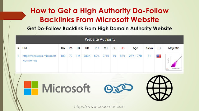 Get a High Authority Do-Follow Backlinks From Microsoft Website