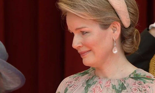 Queen Mathilde, Crown Princess Elisabeth, Prince Gabriel, Prince Emmanuel Princess Eleonore and Princess Delphine