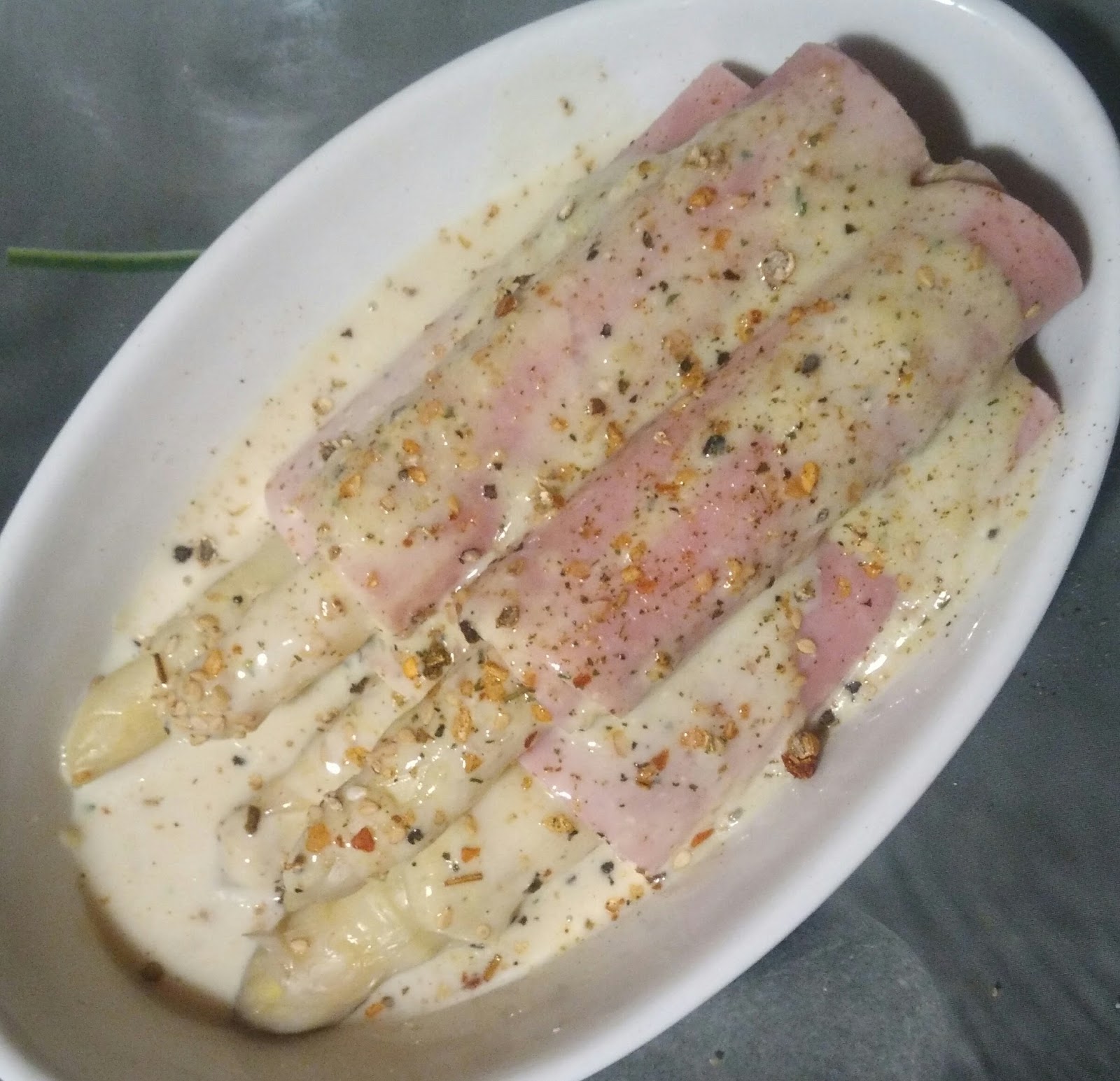 Asperges jambon gratinées