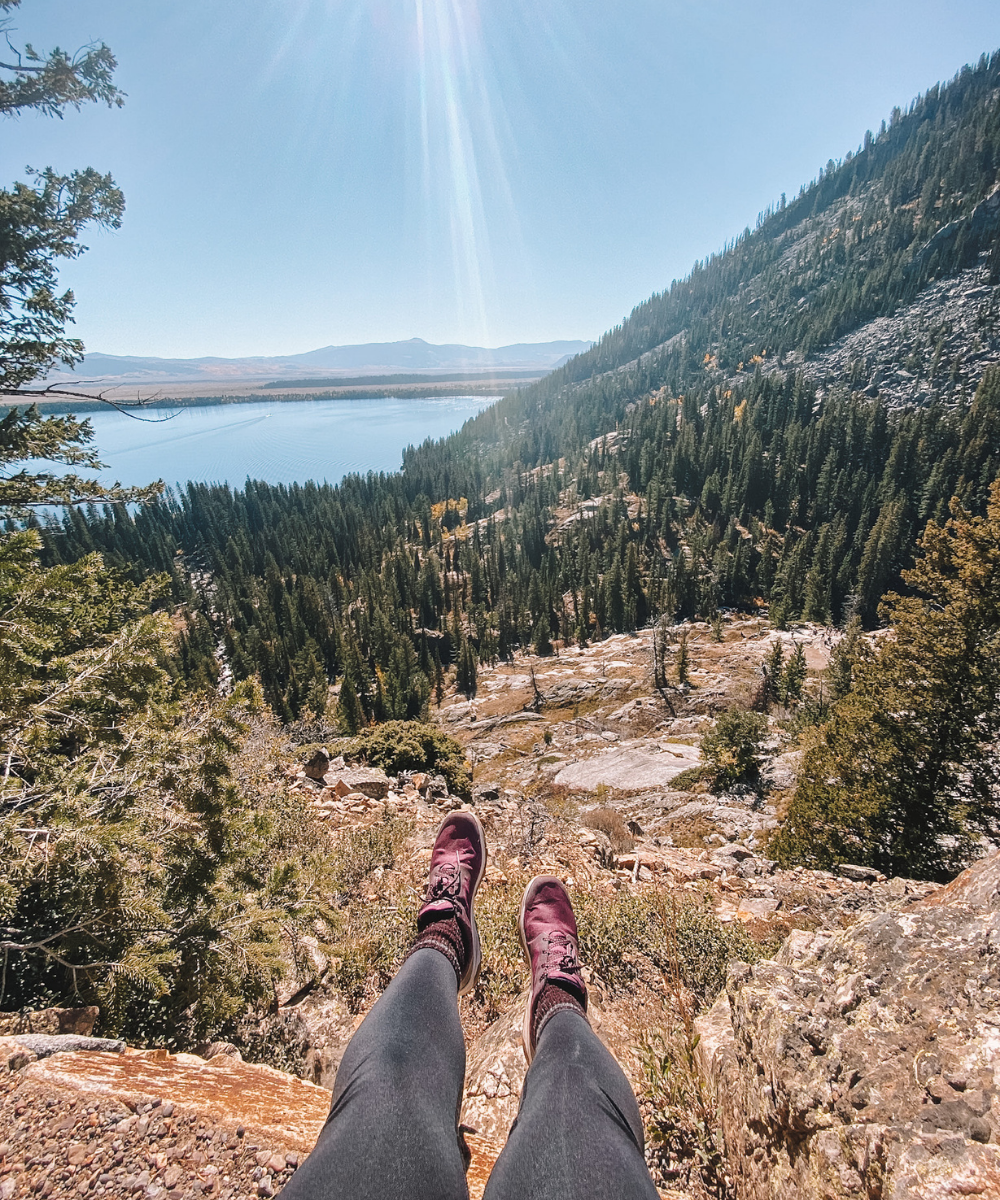 Travel blogger @amandasok recommends hiking shoes for hiking in Grand Teton