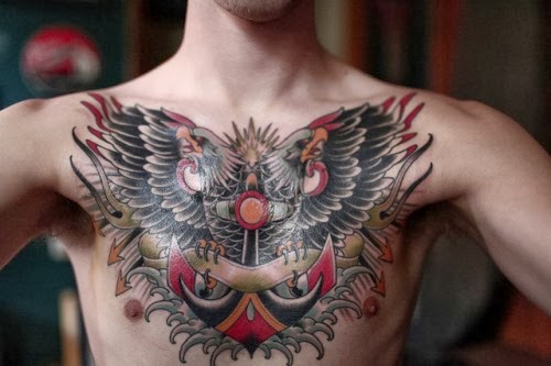 Music chest tattoos